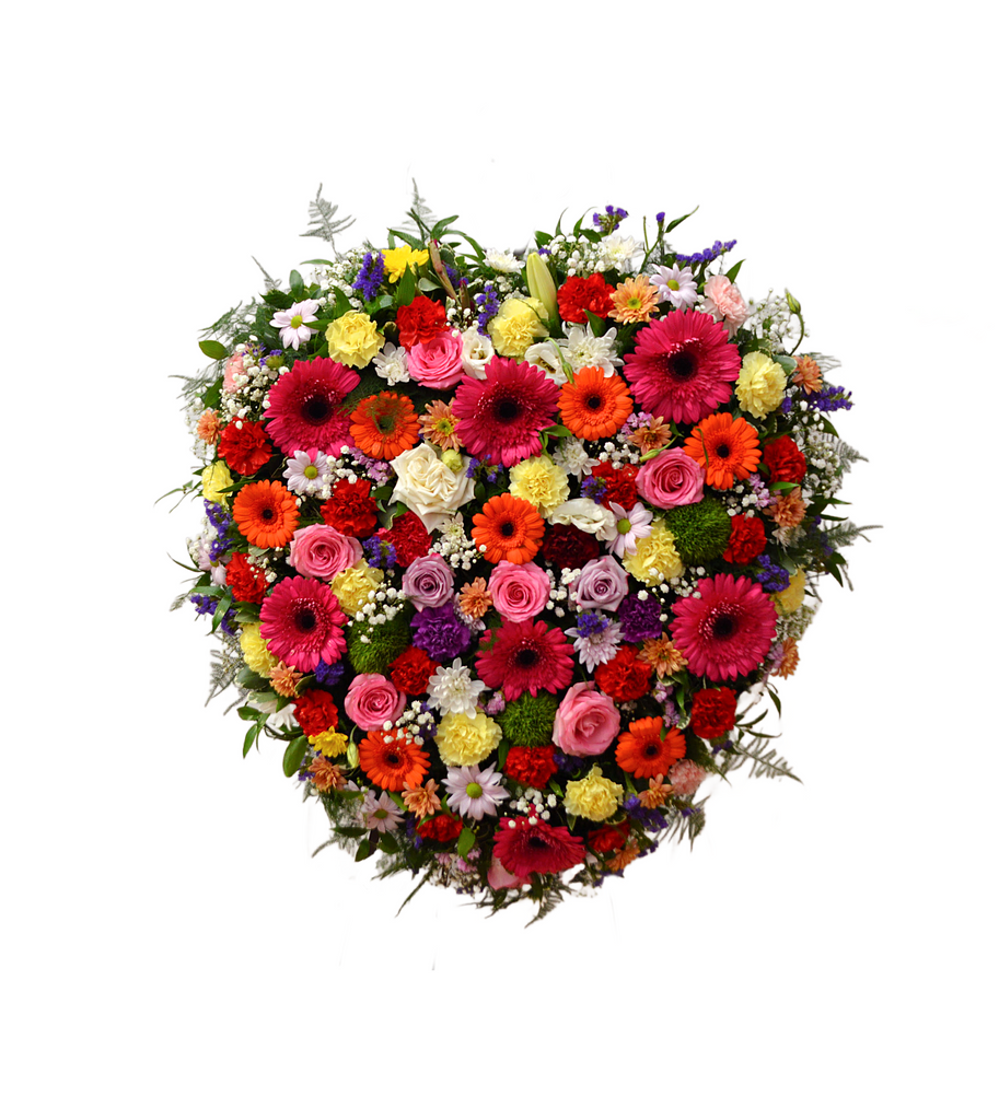 055 Funeral Wreath Rainbow Remembrance Heart