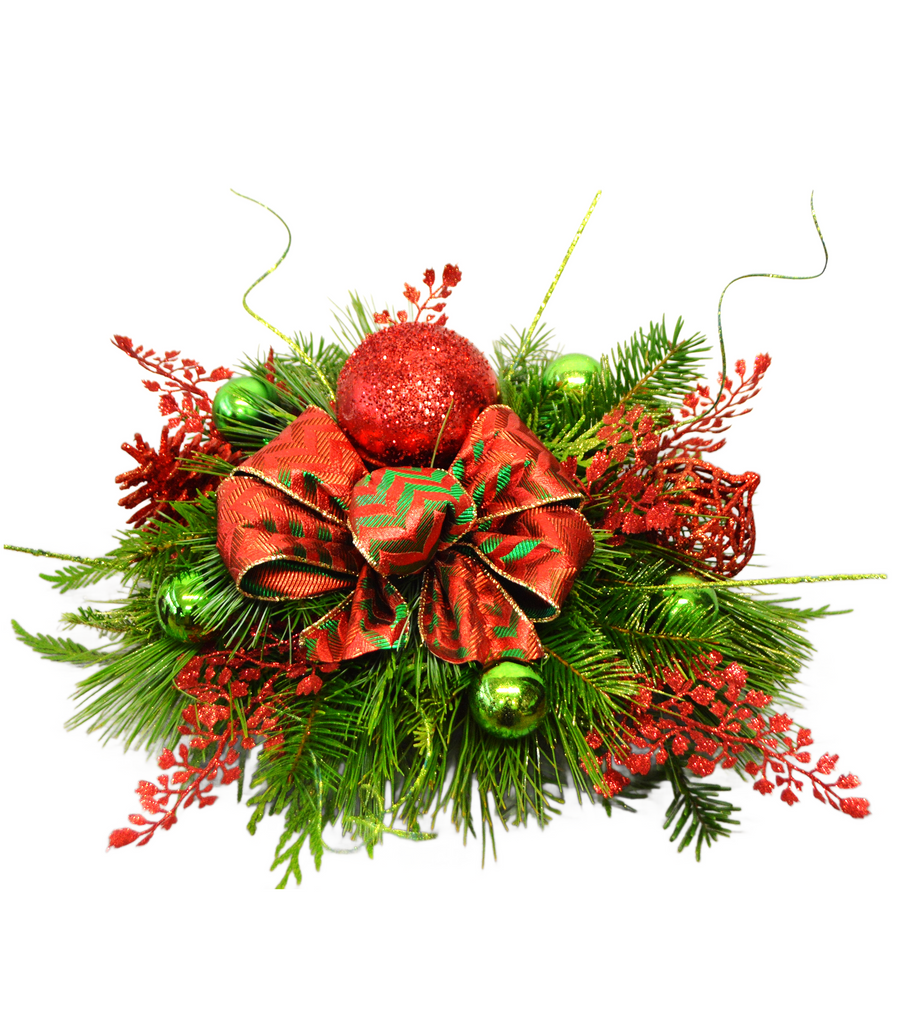 Green and Red Centerpiece